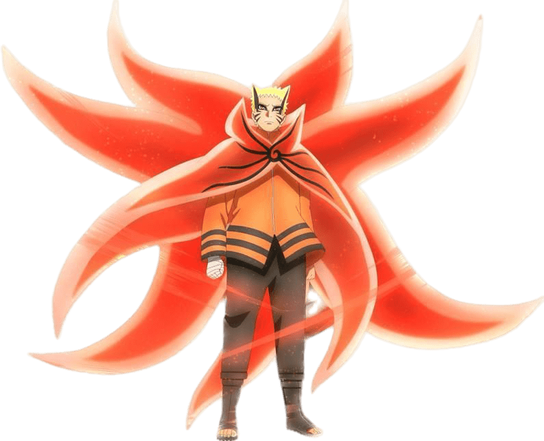 Picture of anime character Naruto in his final form Bayron Mode.